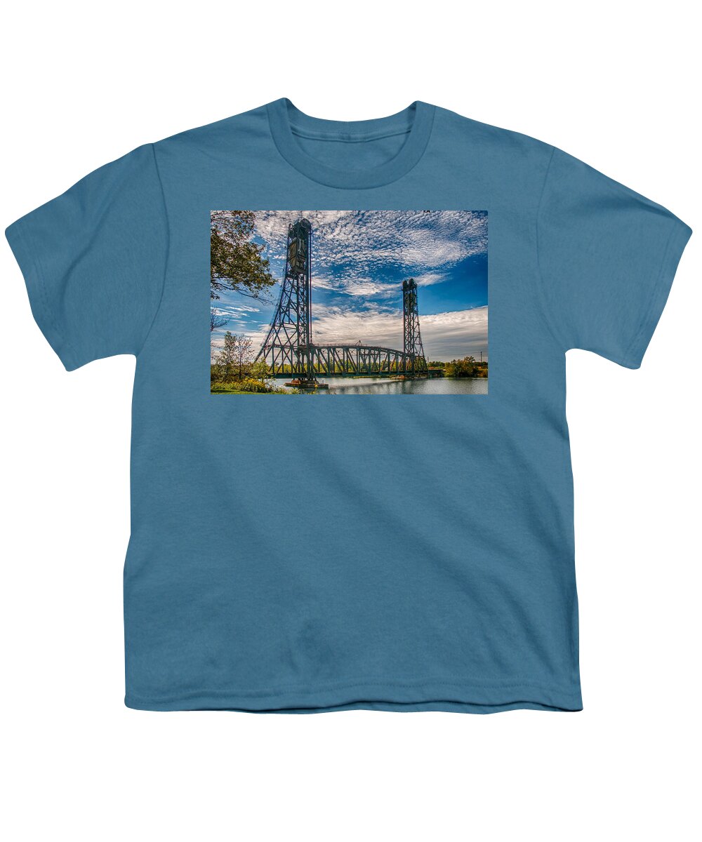 Guy Whiteley Photography Youth T-Shirt featuring the photograph Lift Bridge 3D21789 by Guy Whiteley