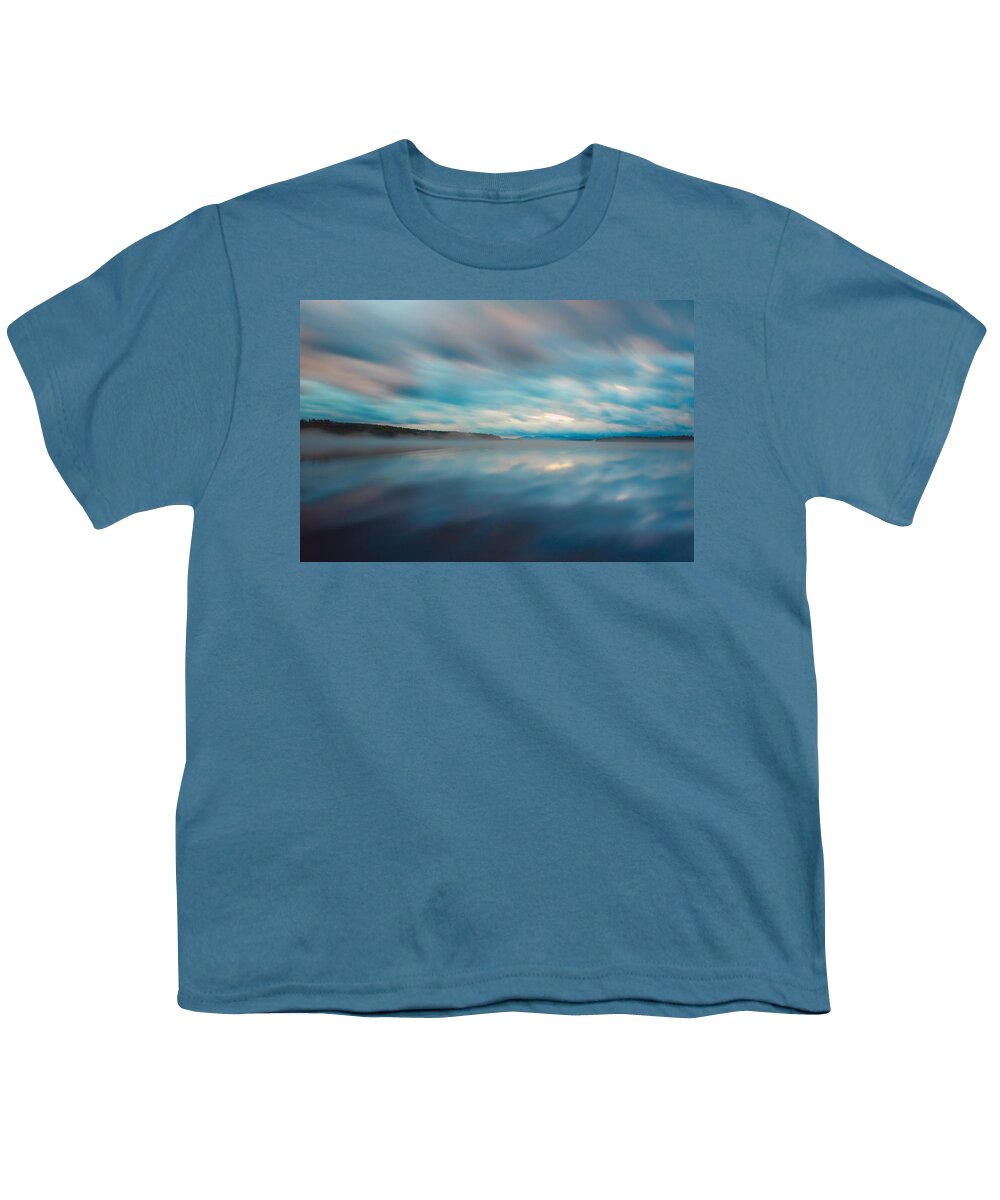 New England Youth T-Shirt featuring the photograph Melvin Bay Fog by Brenda Jacobs