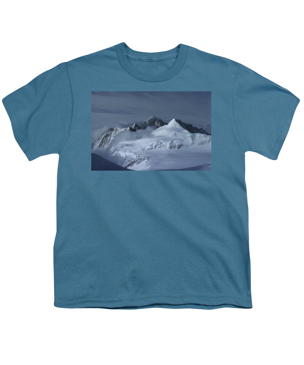 Feb0514 Youth T-Shirt featuring the photograph Midnigh Tview From Vinson Massif by Colin Monteath