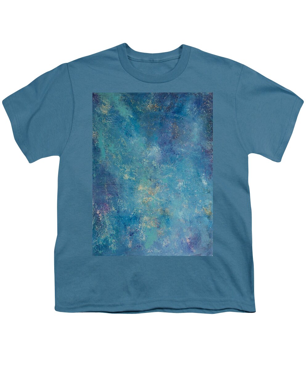Mr Blue Sky Youth T-Shirt featuring the painting Mr Blue Sky SERIES Edition 2 of 10 by Derek Kaplan