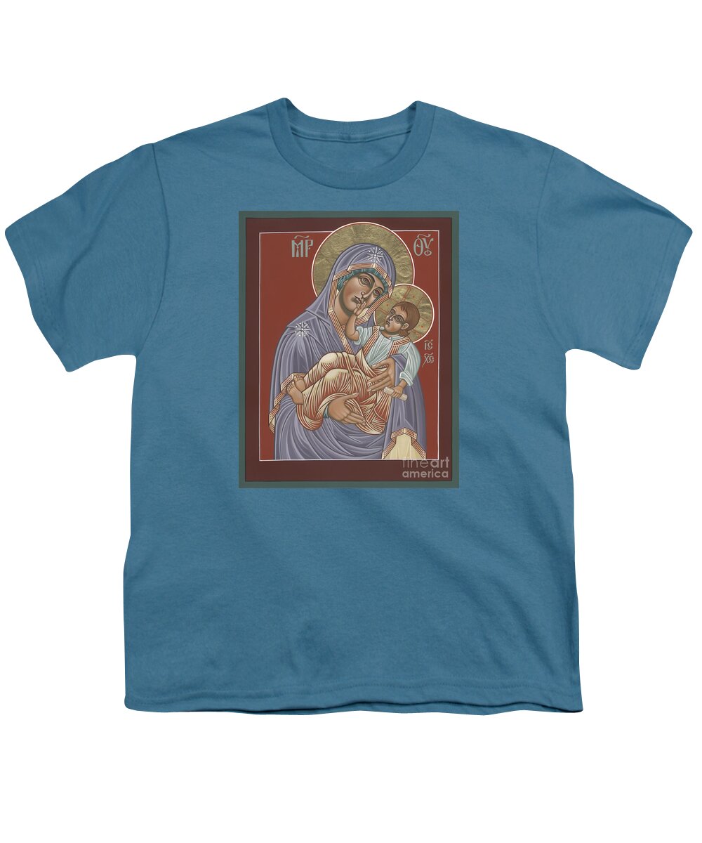 Father Bill Youth T-Shirt featuring the painting Murom Icon of the Mother of God 230 by William Hart McNichols