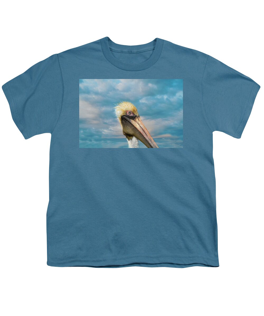 Pelican Youth T-Shirt featuring the photograph My Better Side - Florida Brown Pelican by Kim Hojnacki