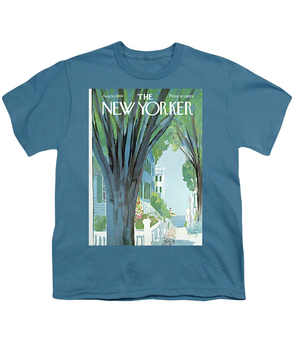 Arthur Getz Agt Youth T-Shirt featuring the painting New Yorker August 30th, 1969 by Arthur Getz