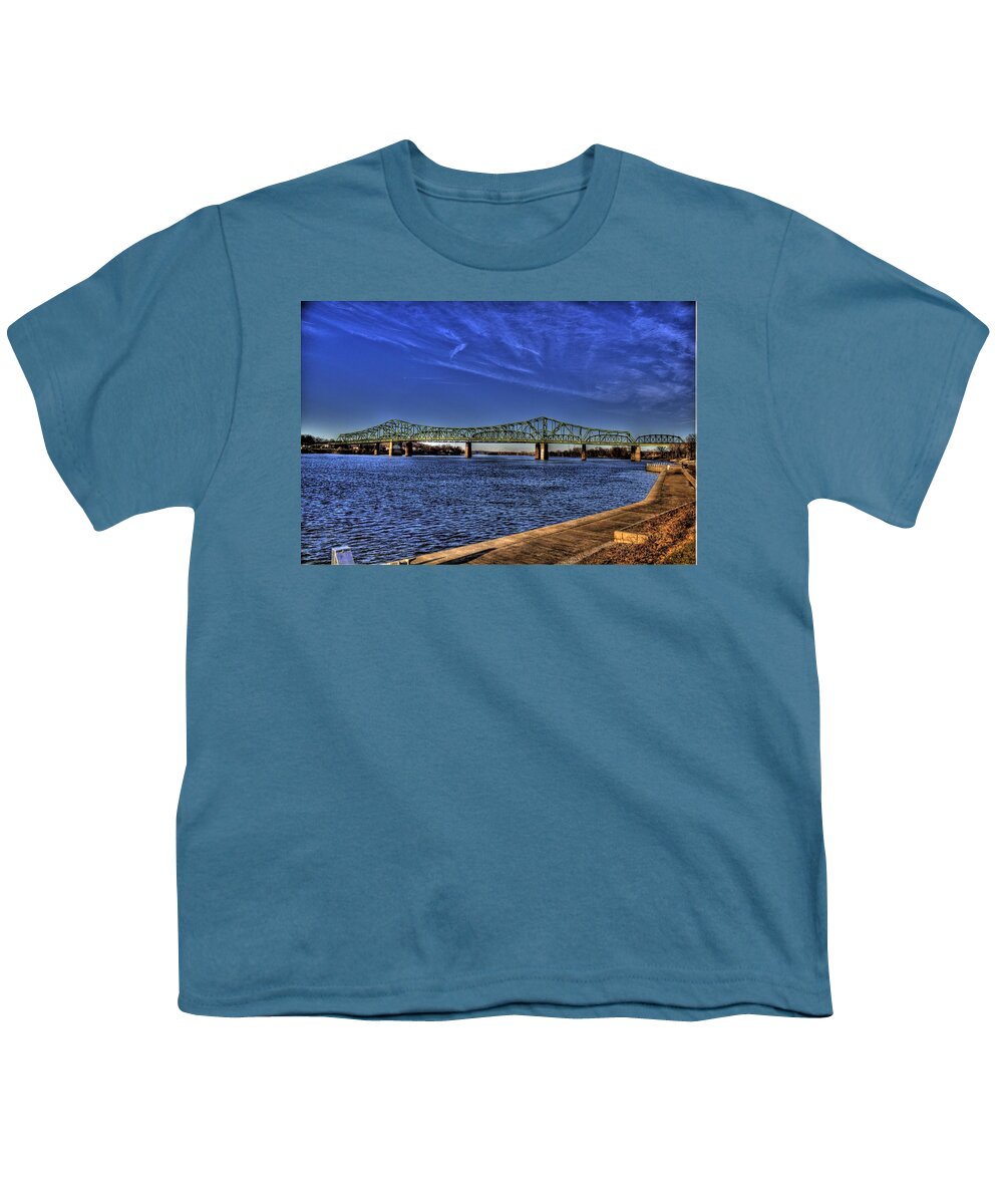 Parkersburg Youth T-Shirt featuring the photograph Parkersburg Bridge by Jonny D