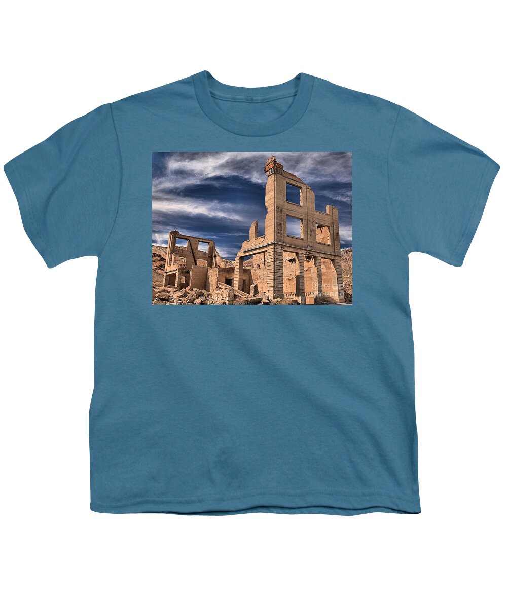 Rhyolite Youth T-Shirt featuring the photograph Rhyolite Bank by Adam Jewell