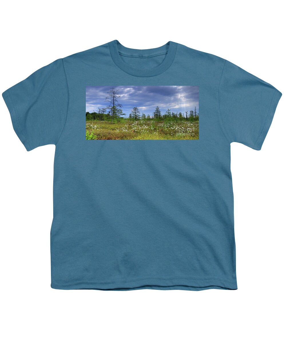 Festblues Youth T-Shirt featuring the photograph Summer at the Bog... by Nina Stavlund
