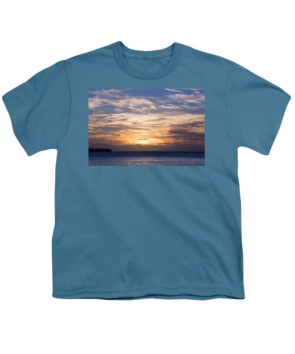 Hanalei Bay Youth T-Shirt featuring the photograph Sunset at Hanalei Bay by Weir Here And There