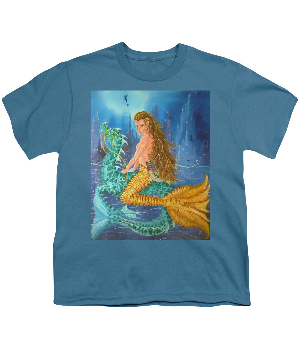 Tigerlily Youth T-Shirt featuring the painting Tiger Lily Tails by Nicole Angell
