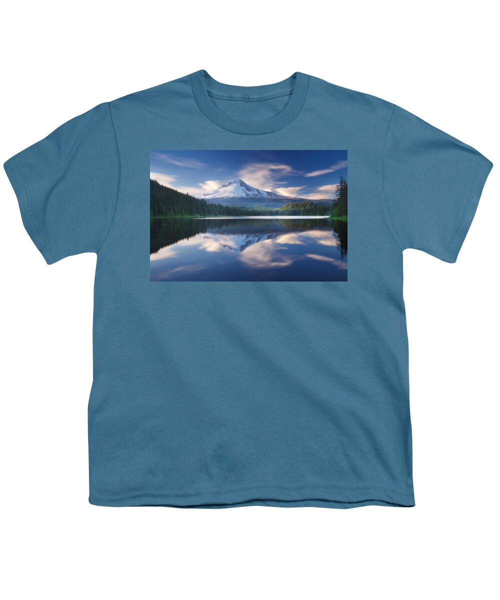 Trillium Lake Youth T-Shirt featuring the photograph Trillium Lake Escape by Darren White
