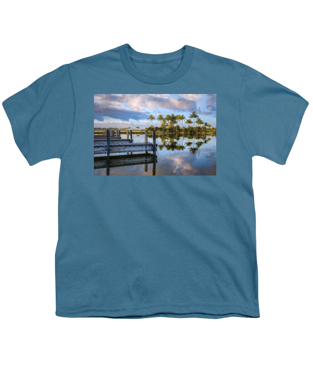 Clouds Youth T-Shirt featuring the photograph Tropical Morning by Debra and Dave Vanderlaan