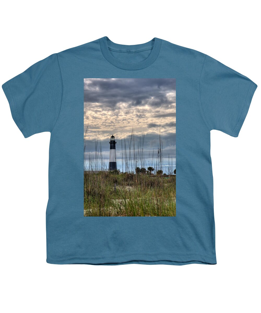 Beach Youth T-Shirt featuring the photograph Tybee Light by Peter Tellone