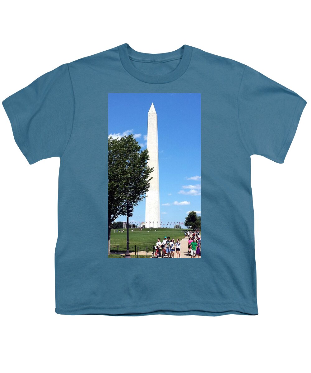 Washington Youth T-Shirt featuring the photograph Washington Monument by Kenny Glover