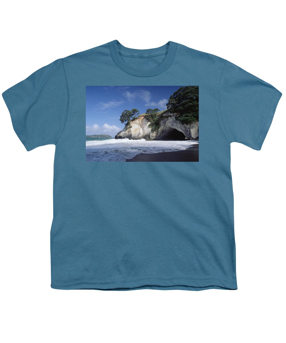 Mp Youth T-Shirt featuring the photograph Cathedral Cove, Coromandel Peninsula by Konrad Wothe