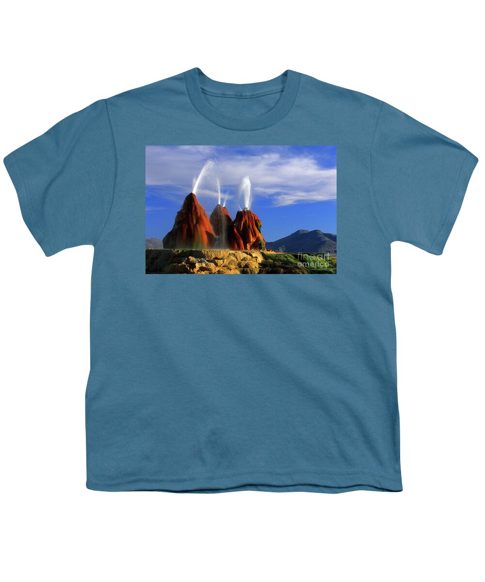 Geyser Youth T-Shirt featuring the photograph Fly Geyser Nevada by Bob Christopher