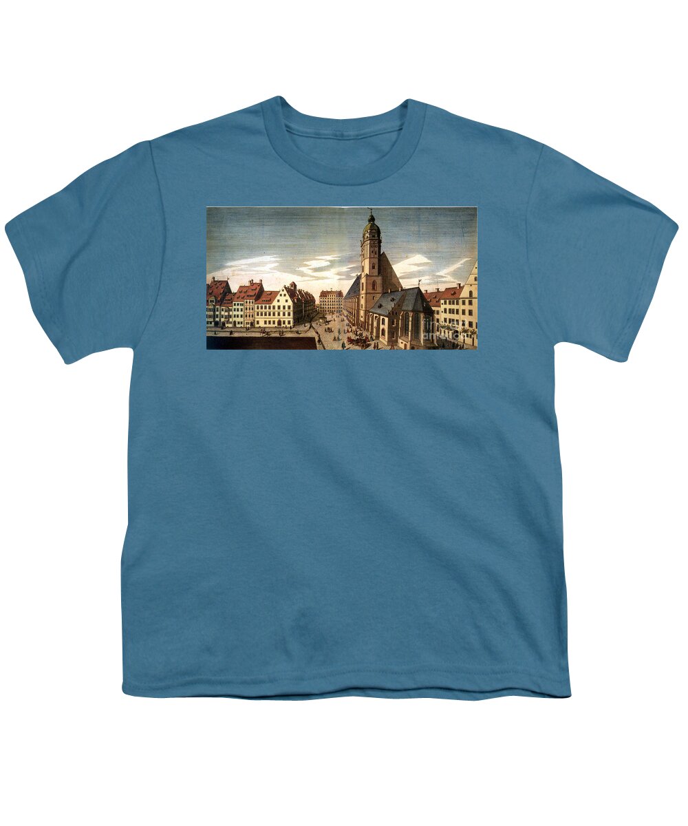 1735 Youth T-Shirt featuring the photograph St. Thomas Church, Leipzig Germany by Granger