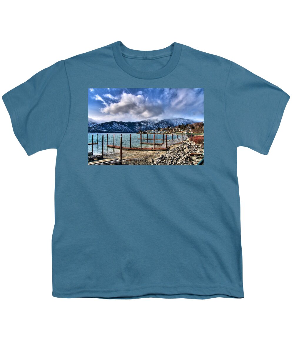 Nature Youth T-Shirt featuring the photograph February at Lake Chelan by Spencer McDonald