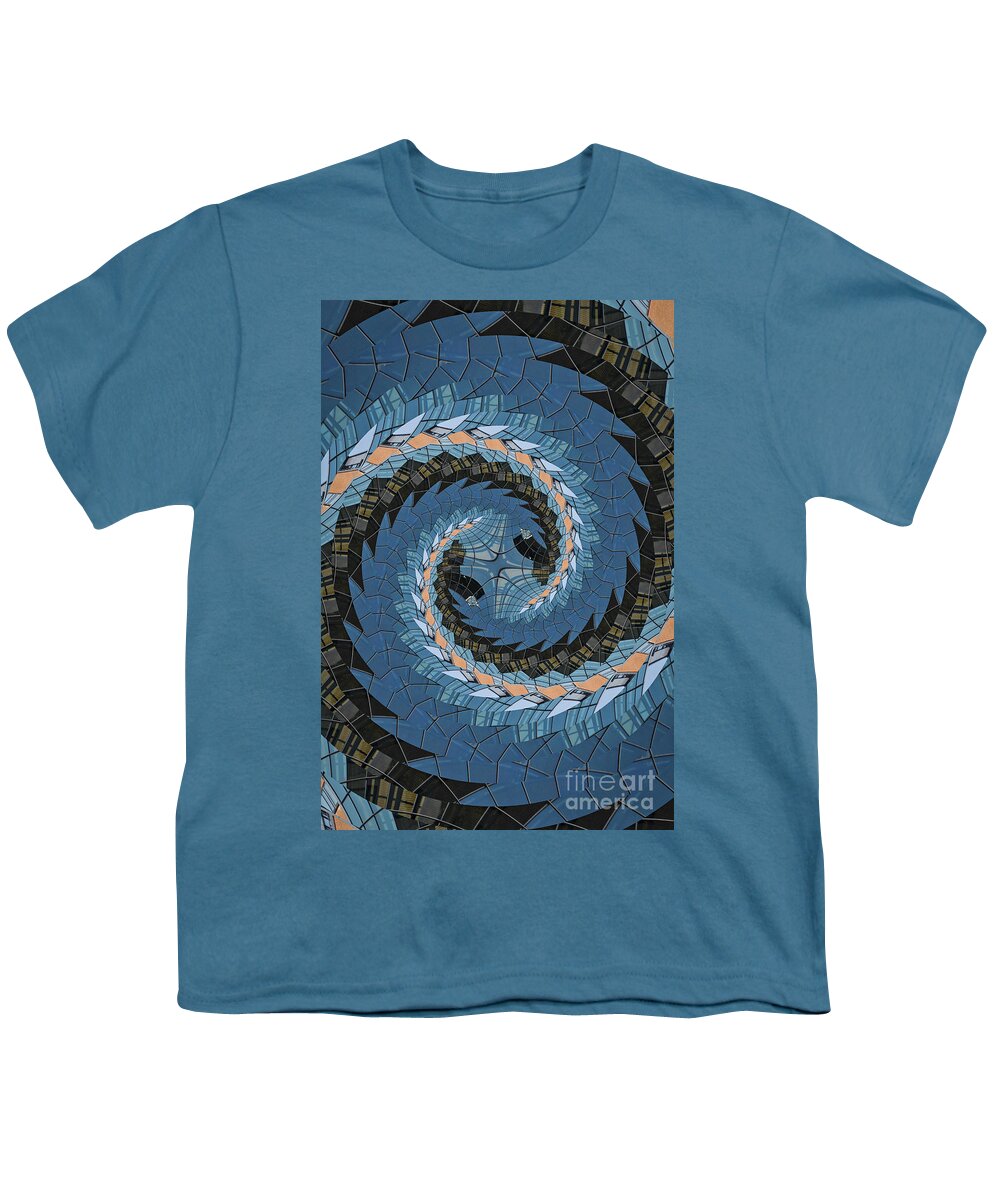 Digital Art Youth T-Shirt featuring the photograph Wave mosaic. by Clare Bambers