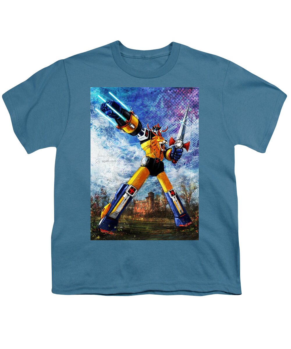 Sci-fi Youth T-Shirt featuring the digital art Daltanious sword by Andrea Gatti