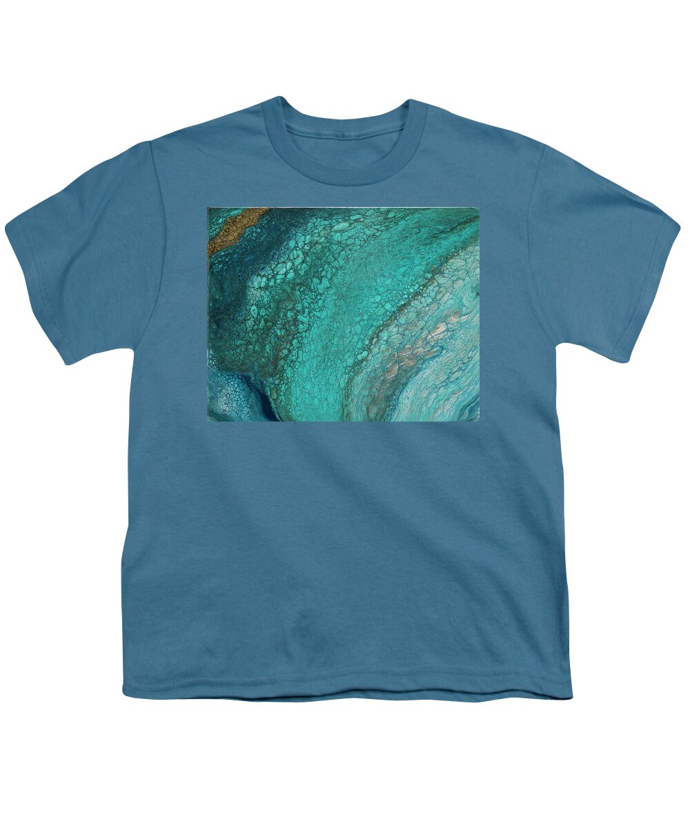 Organic Youth T-Shirt featuring the painting Lagoon by Tamara Nelson
