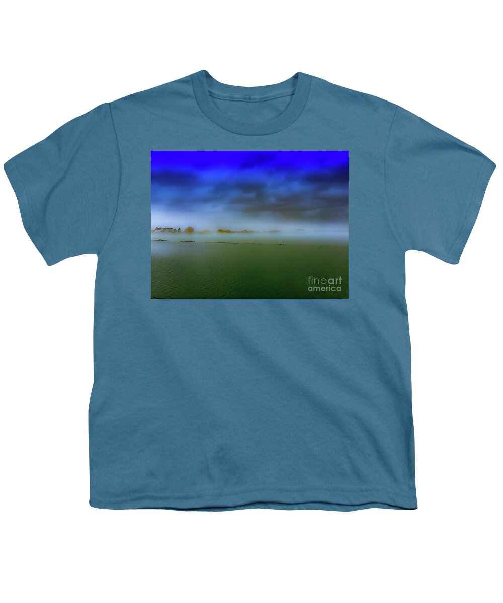 Fog Youth T-Shirt featuring the photograph Lake Fog #1 by William Norton