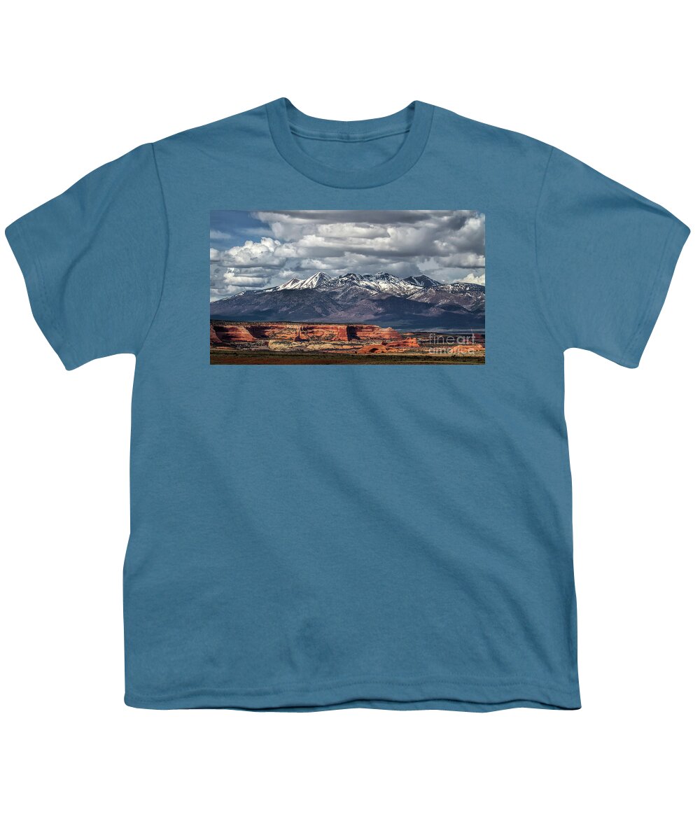 Utah Landscape Youth T-Shirt featuring the photograph Red Cliffs of Utah #2 by Jim Garrison