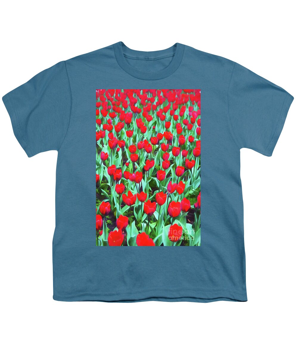 Red Tulips Youth T-Shirt featuring the photograph Red tulips #1 by Sheila Smart Fine Art Photography