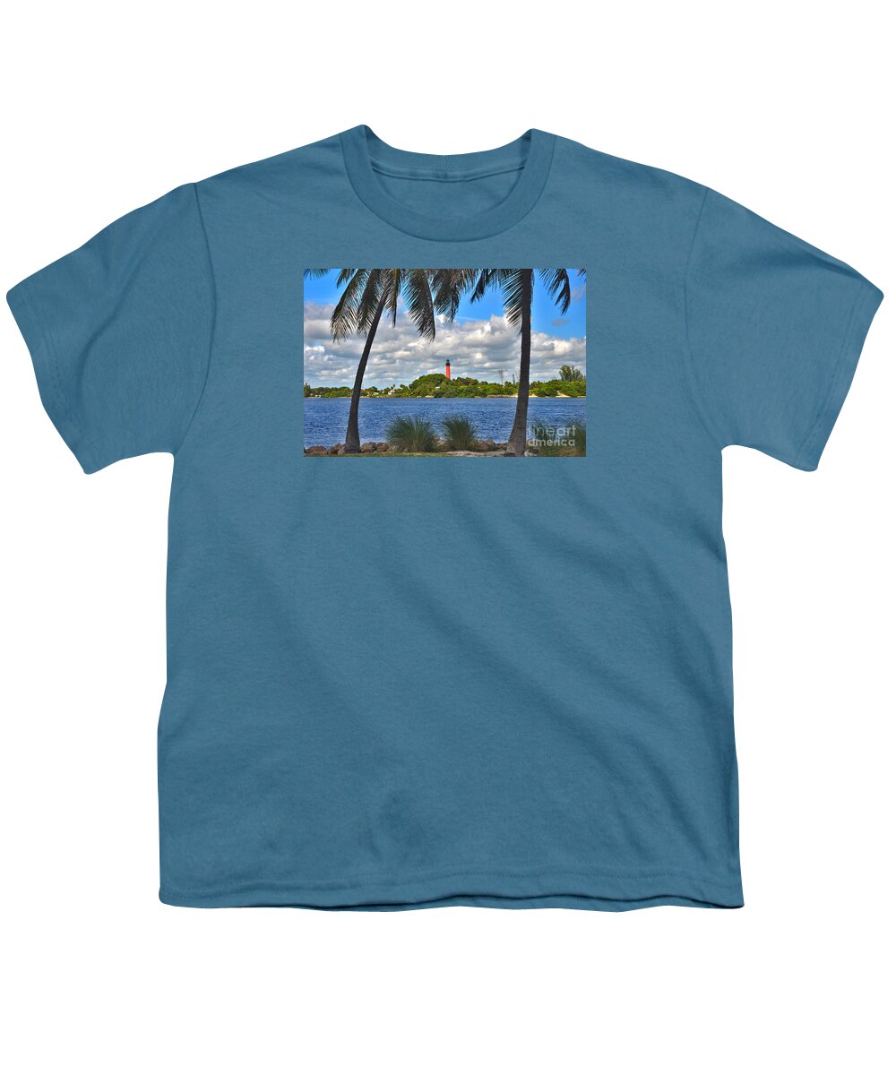 Jupiter Lighthouse Youth T-Shirt featuring the photograph 10- Jupiter Lighthouse by Joseph Keane