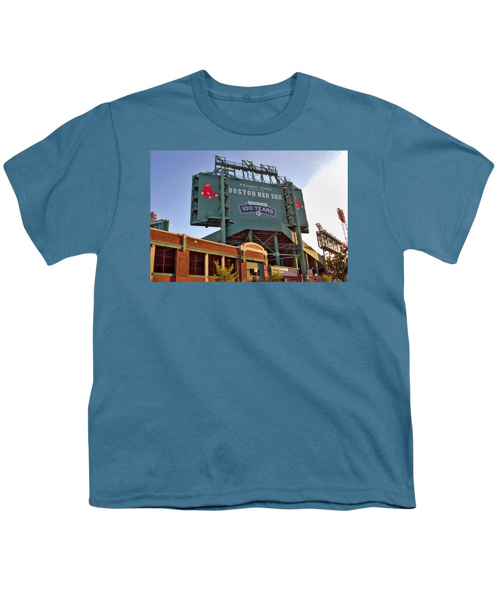 Fenway Park Youth T-Shirt featuring the photograph 100 Years at Fenway by Joann Vitali