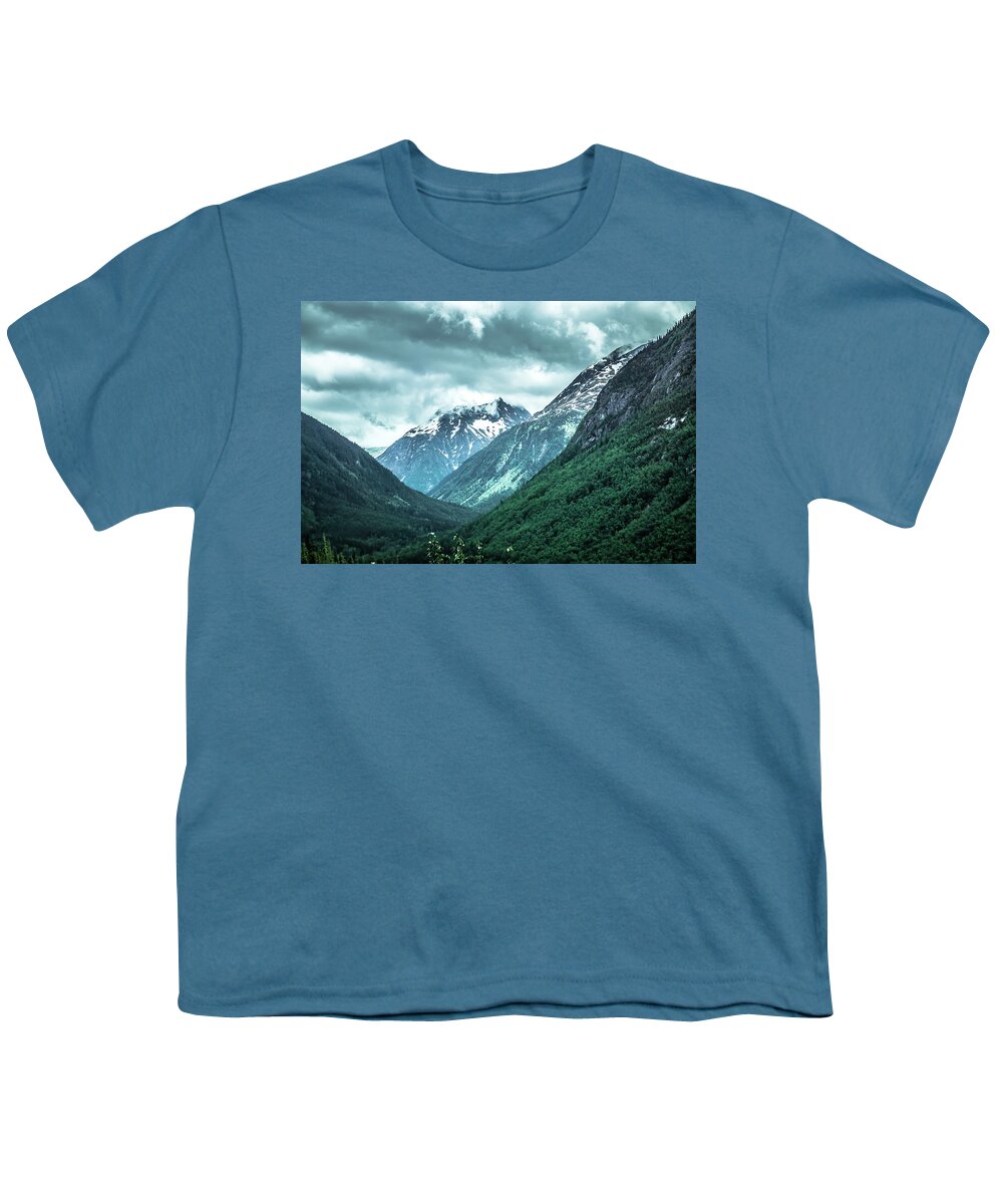 Tranquil Scene Youth T-Shirt featuring the photograph Rocky Mountains Nature Scenes On Alaska British Columbia Border #4 by Alex Grichenko
