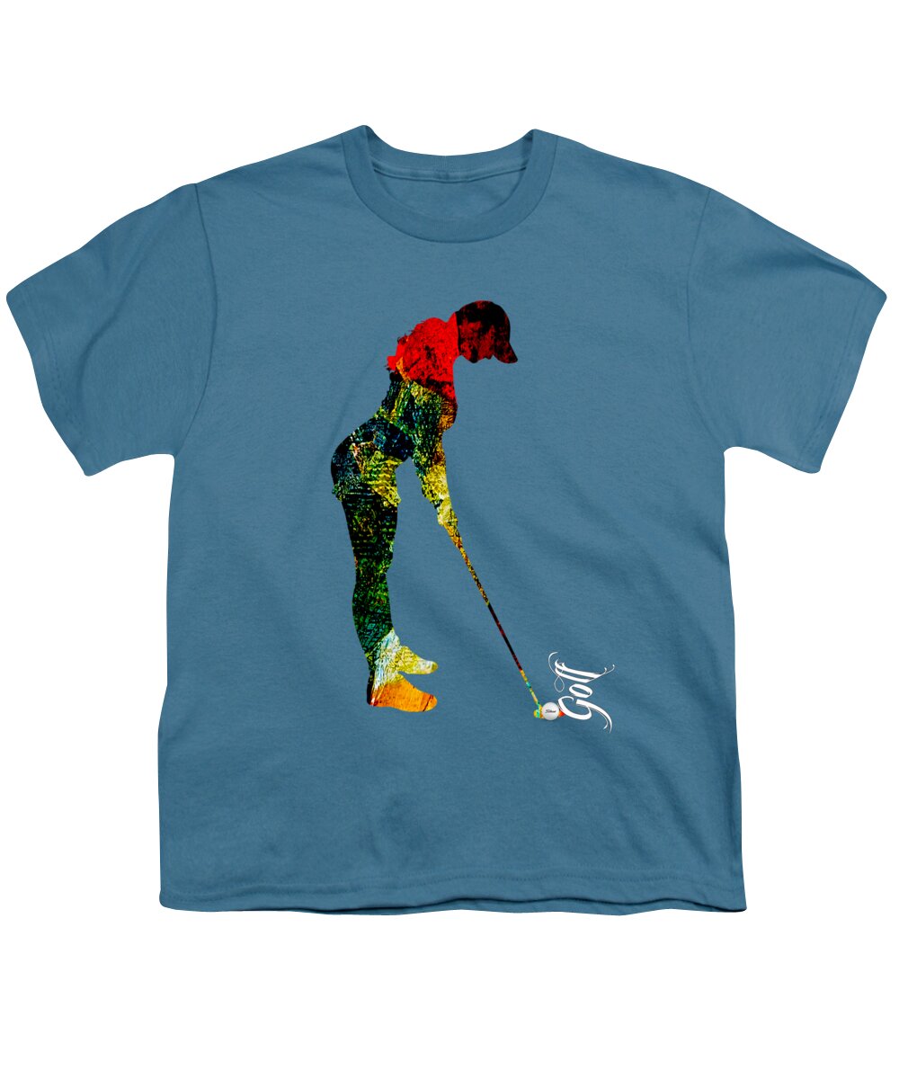 Golf Youth T-Shirt featuring the mixed media Womens Golf Collection #5 by Marvin Blaine