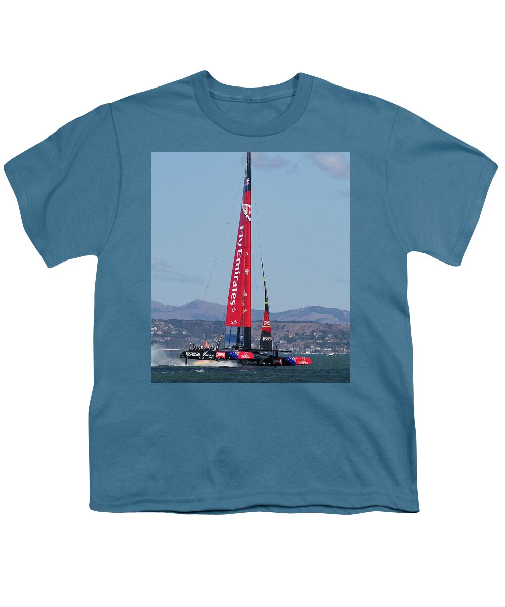 Americas Youth T-Shirt featuring the photograph Team New Zealand #6 by Steven Lapkin