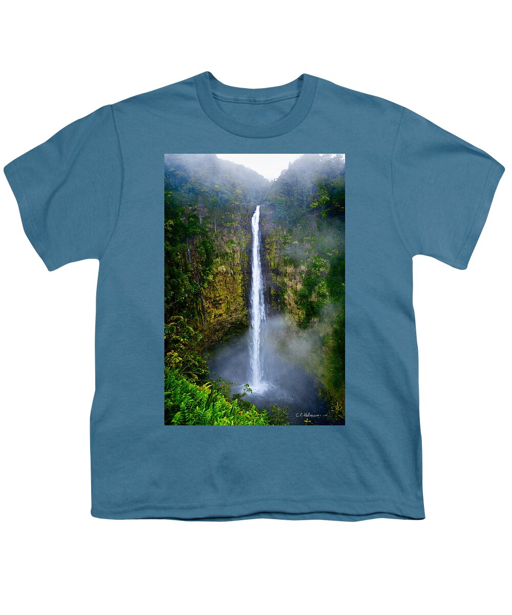 Nature Youth T-Shirt featuring the photograph Akaka Falls by Christopher Holmes