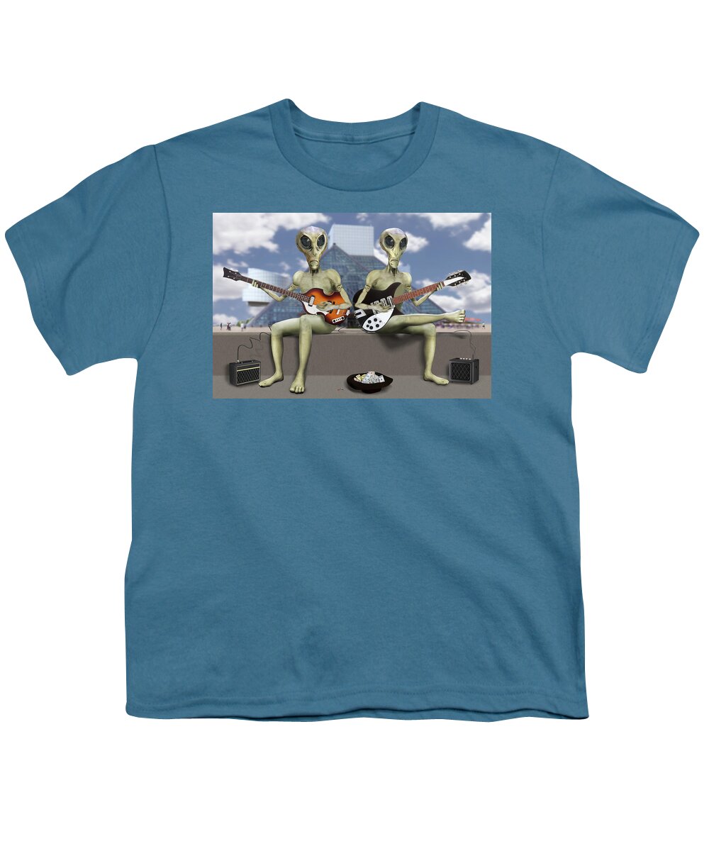 Aliens Youth T-Shirt featuring the photograph Alien Vacation - Trying To Make Ends Meet by Mike McGlothlen