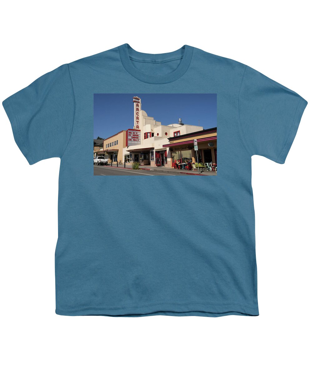 Wingsdomain Youth T-Shirt featuring the photograph Arcata Theater Arcata California DSC5376 by Wingsdomain Art and Photography