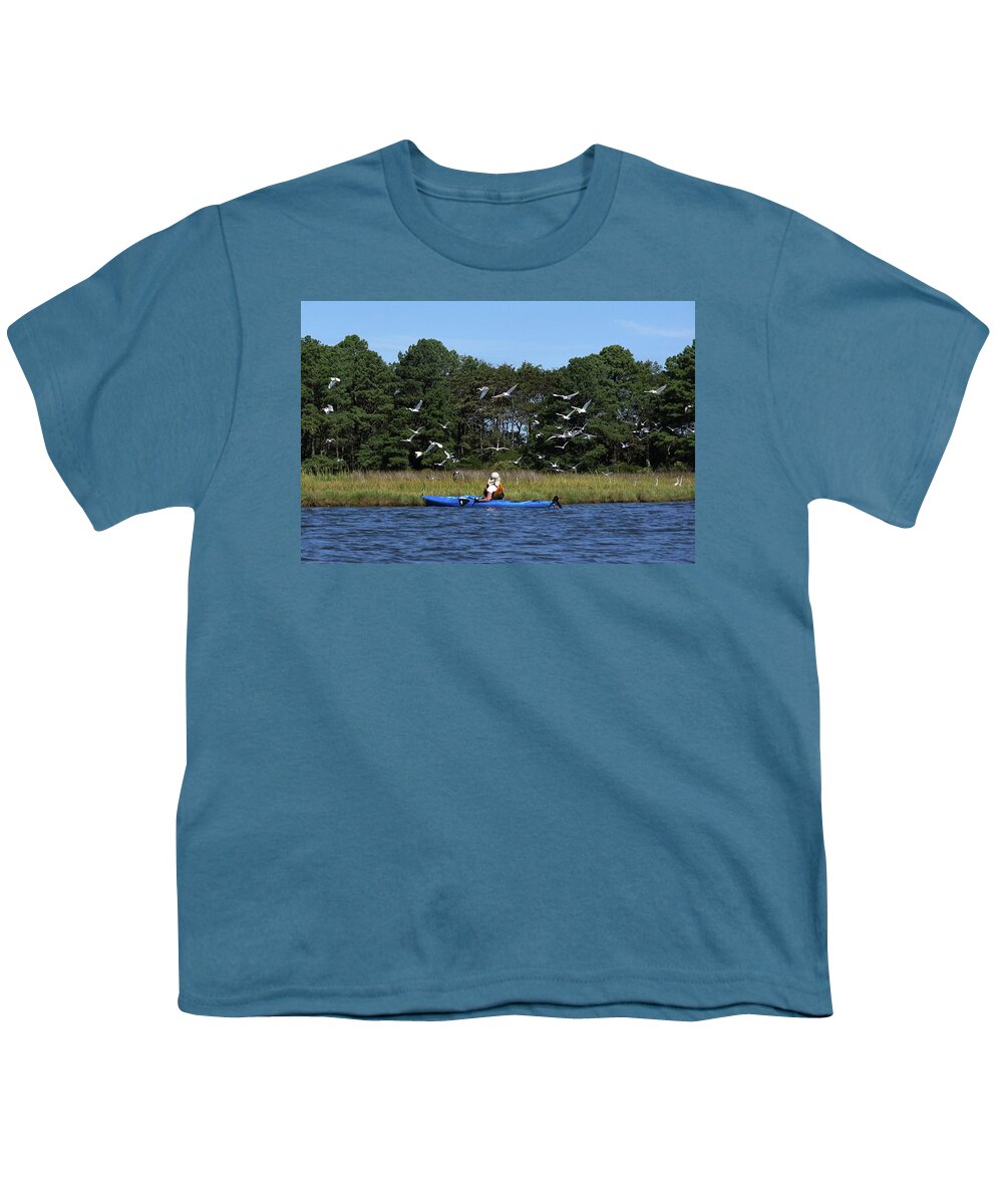 De Youth T-Shirt featuring the photograph Assawoman Wildlife Area #04726 by Raymond Magnani