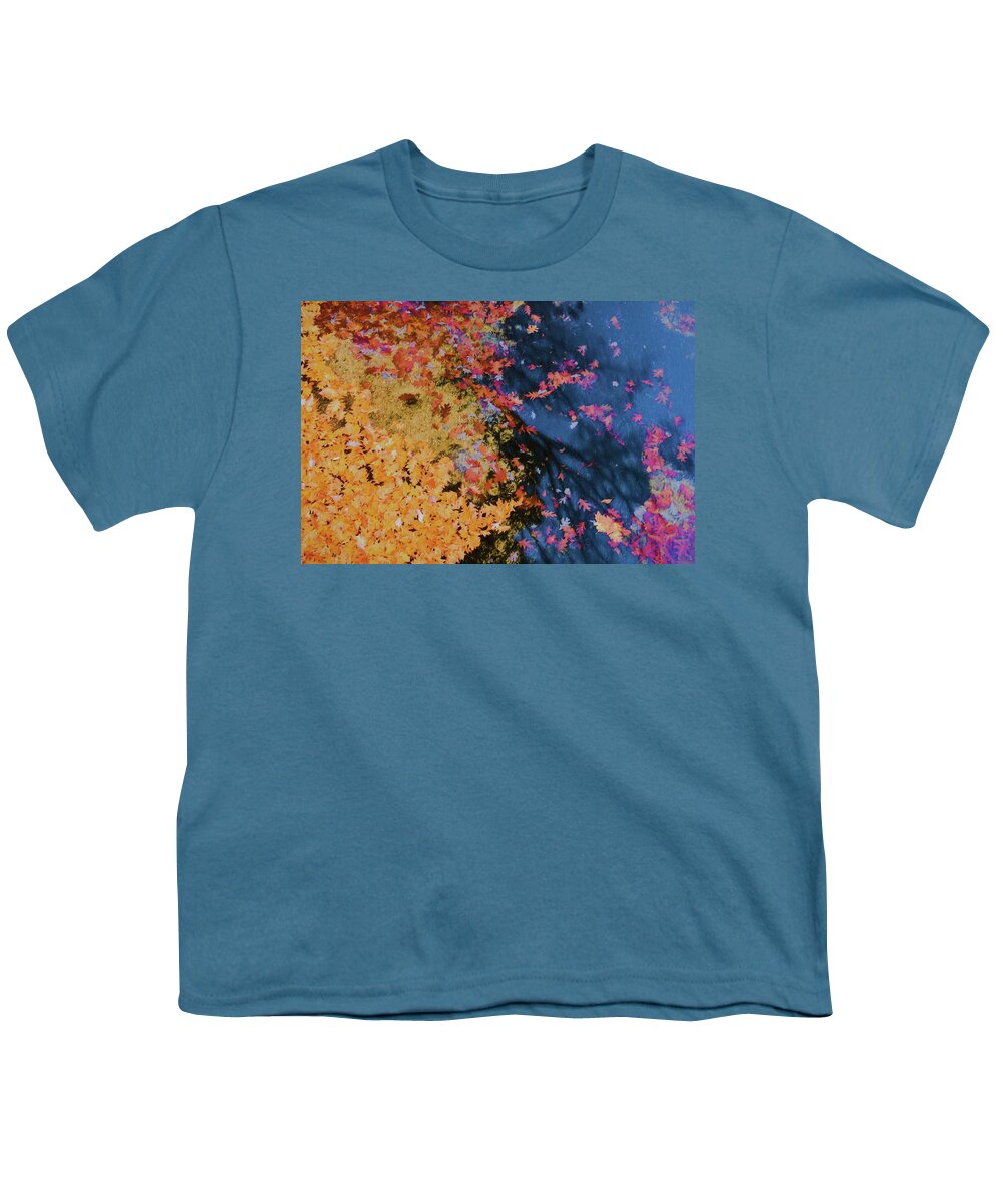Spofford Lake New Hampshire Youth T-Shirt featuring the photograph Autumn Lake Pallette by Tom Singleton