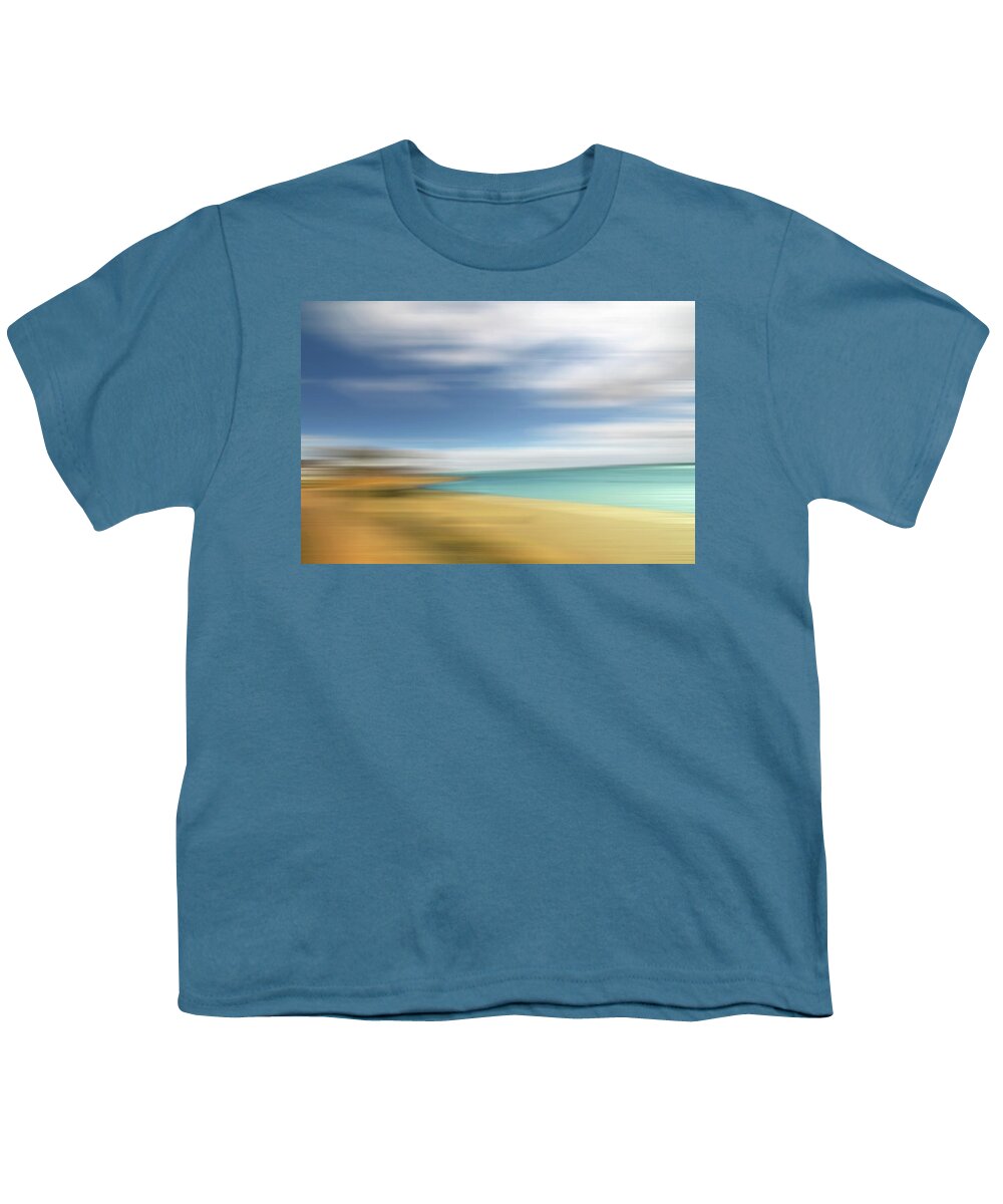Beach Youth T-Shirt featuring the photograph Beach Seascape Abstract by Gill Billington
