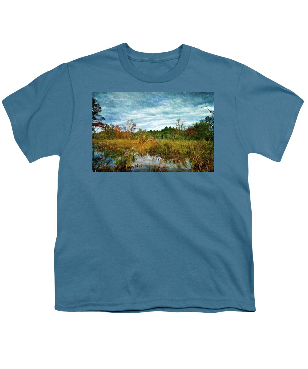 Nature Youth T-Shirt featuring the digital art Beautiful day in Fall by Lilia S