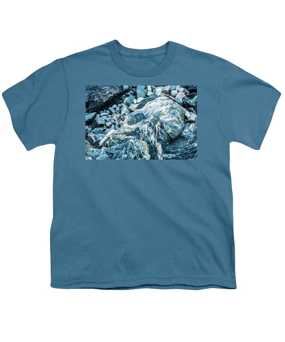 Granite Rock Youth T-Shirt featuring the photograph Blue Gnome Rock by Daniel Hebard
