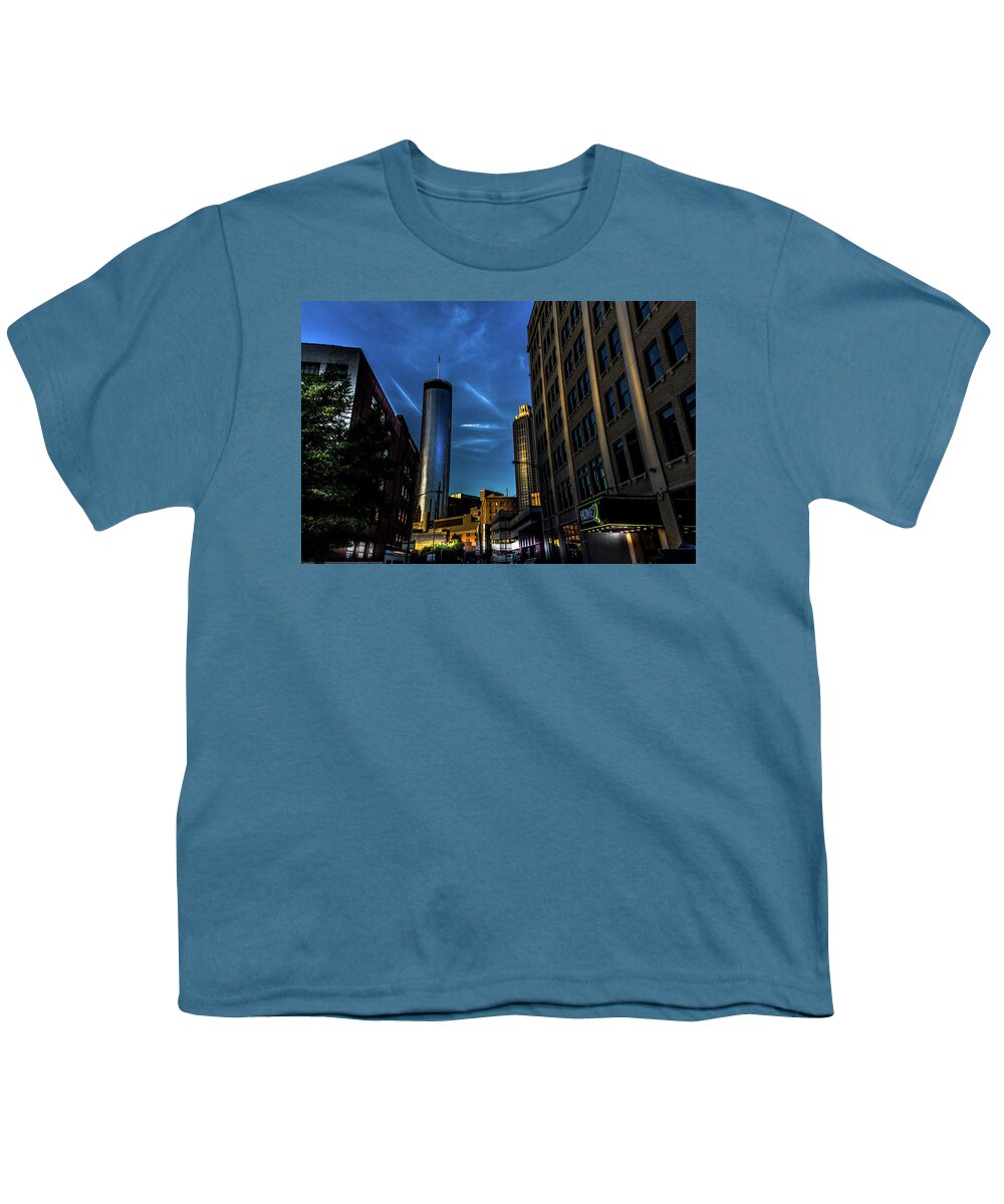 Cities Youth T-Shirt featuring the photograph Blue Skies Above by Kenny Thomas