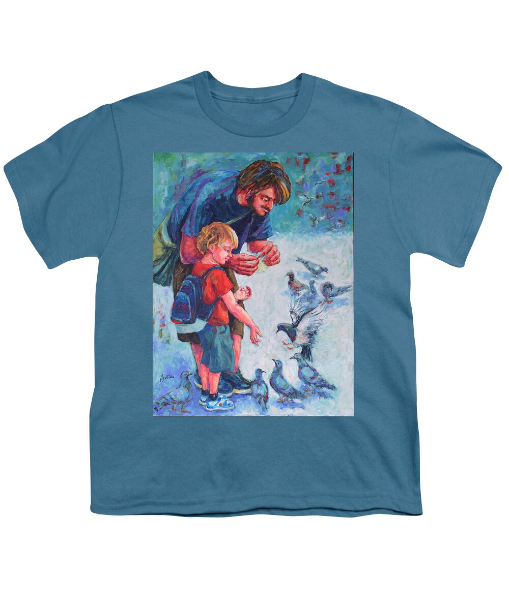 Original Painting Youth T-Shirt featuring the painting Bonding Time by Jyotika Shroff
