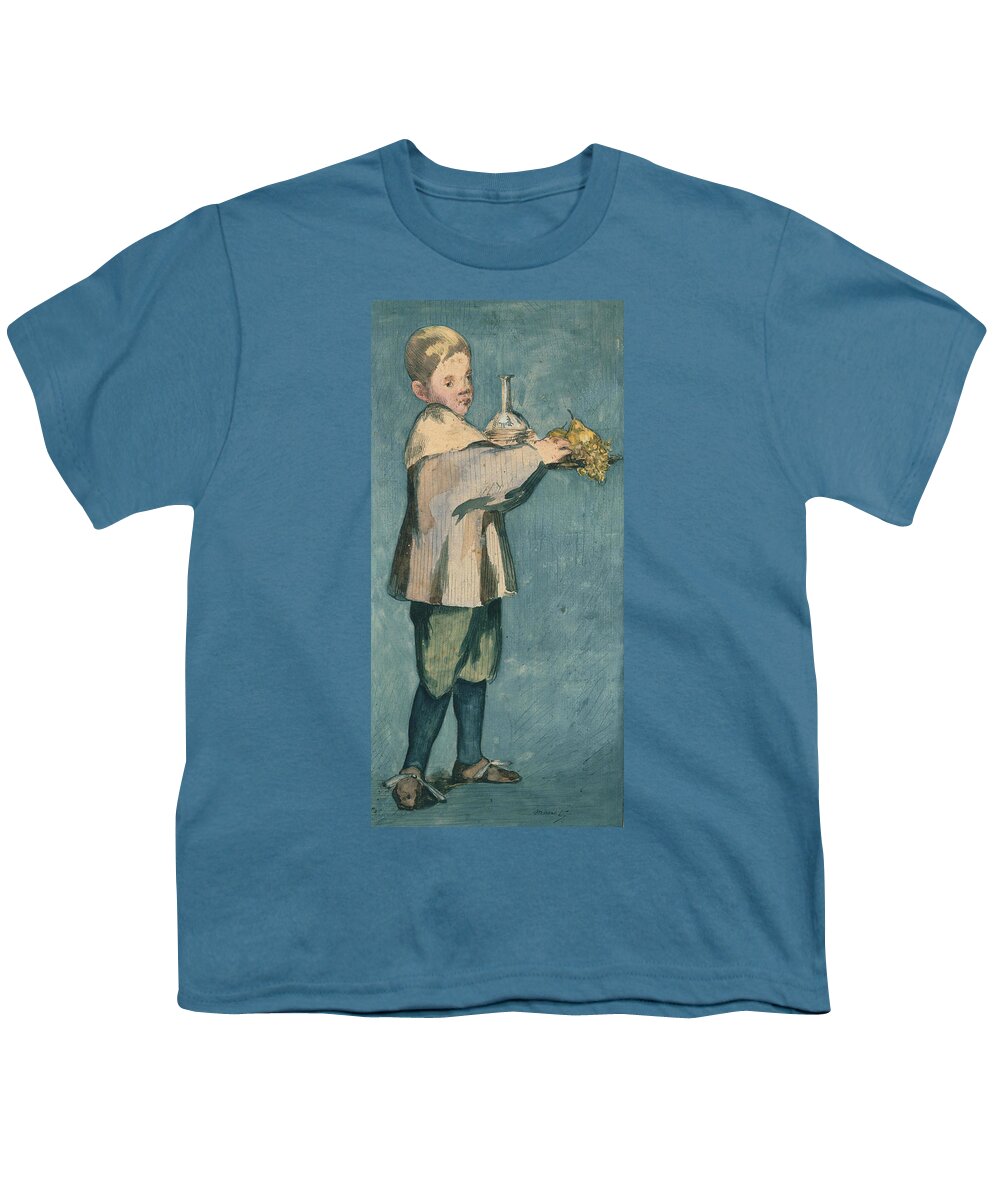 French Painters Youth T-Shirt featuring the painting Boy Carrying a Tray by Edouard Manet