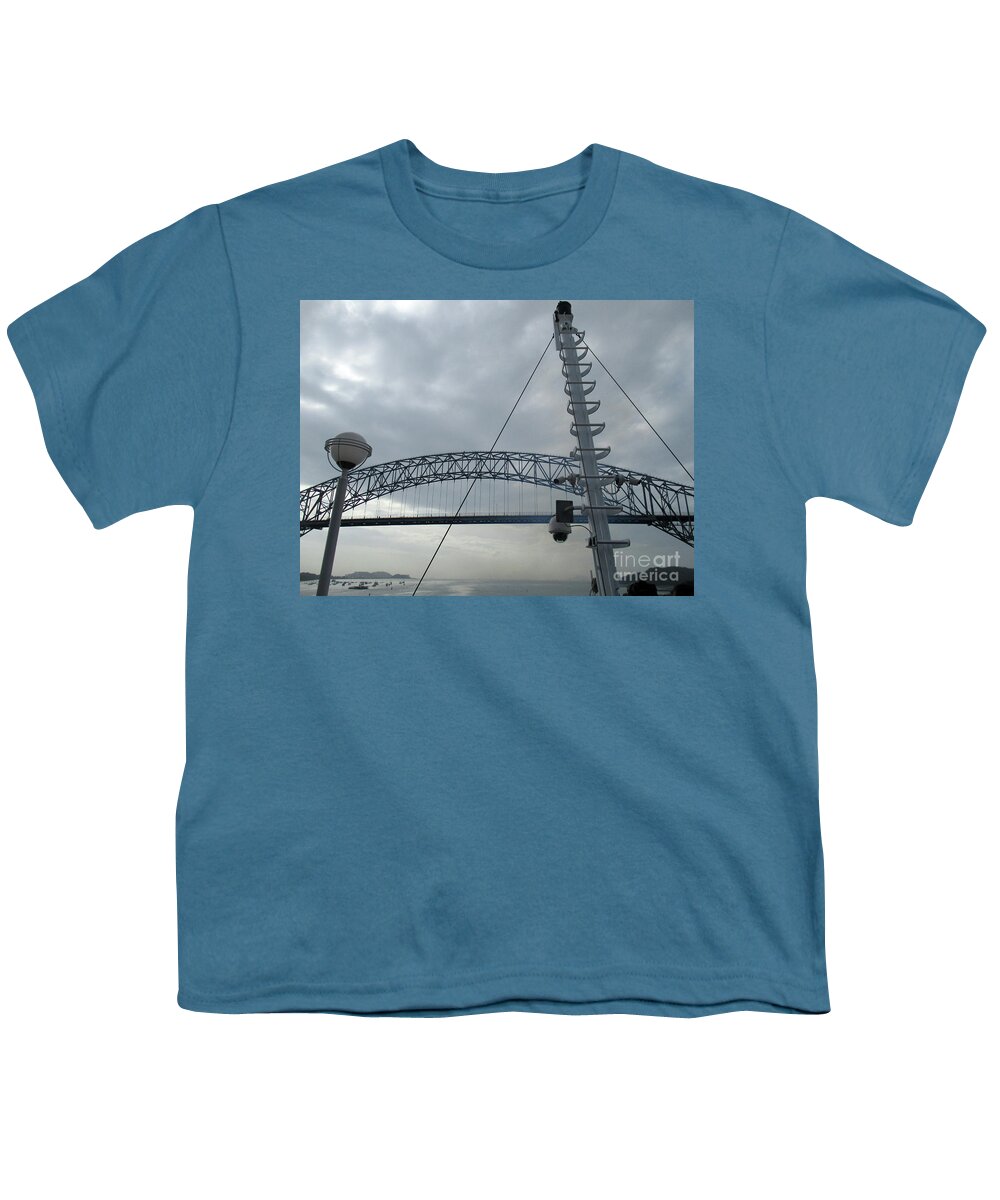 Bridge Of The Americas Youth T-Shirt featuring the photograph Bridge Of The Americas 3 by Randall Weidner