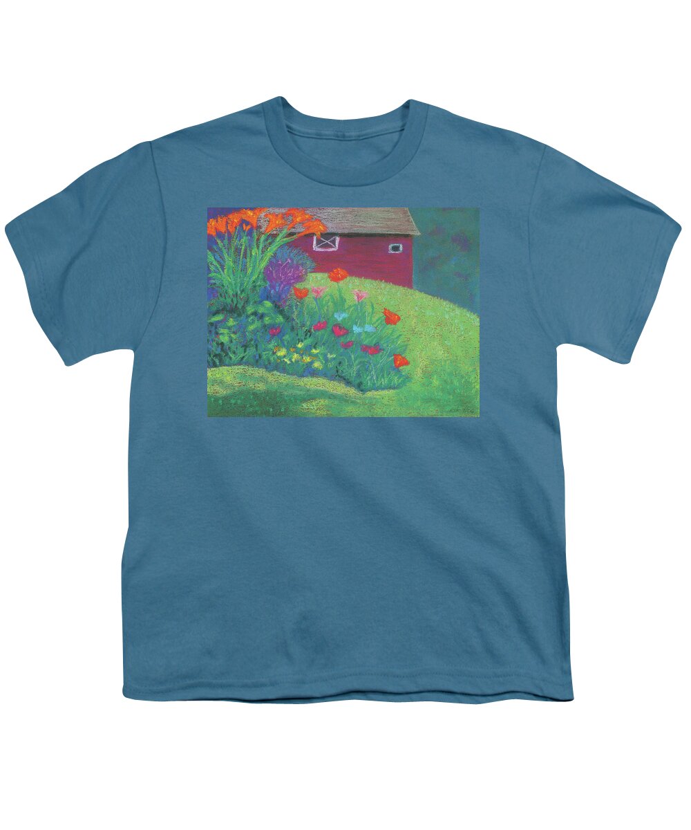 Art Youth T-Shirt featuring the pastel Celebration by Anne Katzeff