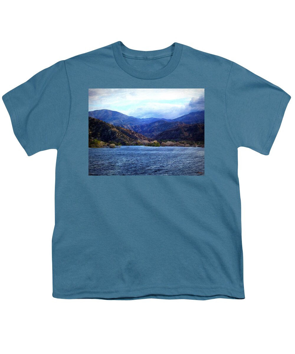 Little Rock Youth T-Shirt featuring the photograph Choppy Waters Across The Lake by Glenn McCarthy Art and Photography