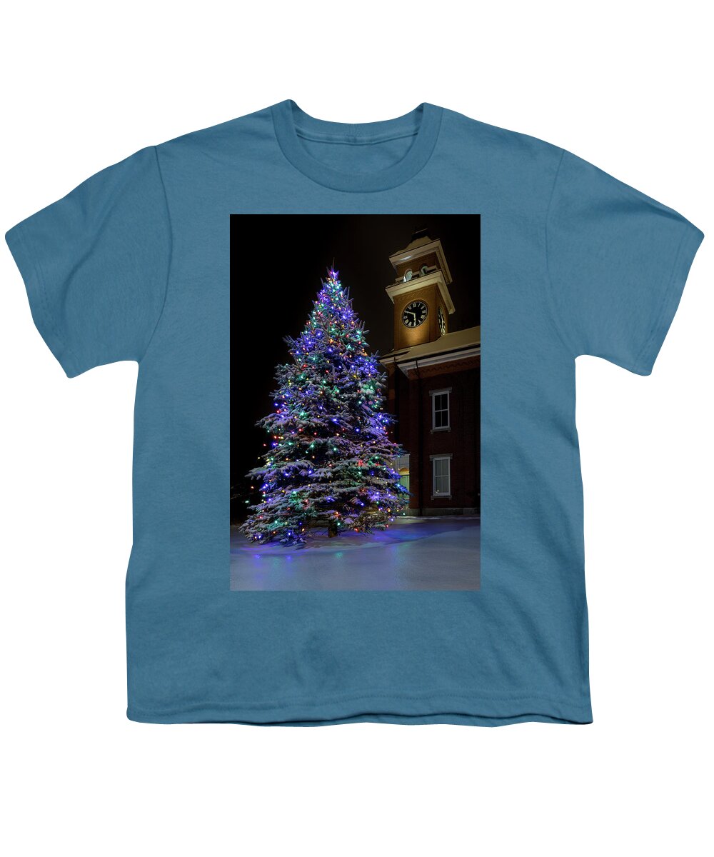  Youth T-Shirt featuring the photograph Christmas at Town Hall by Colin Chase