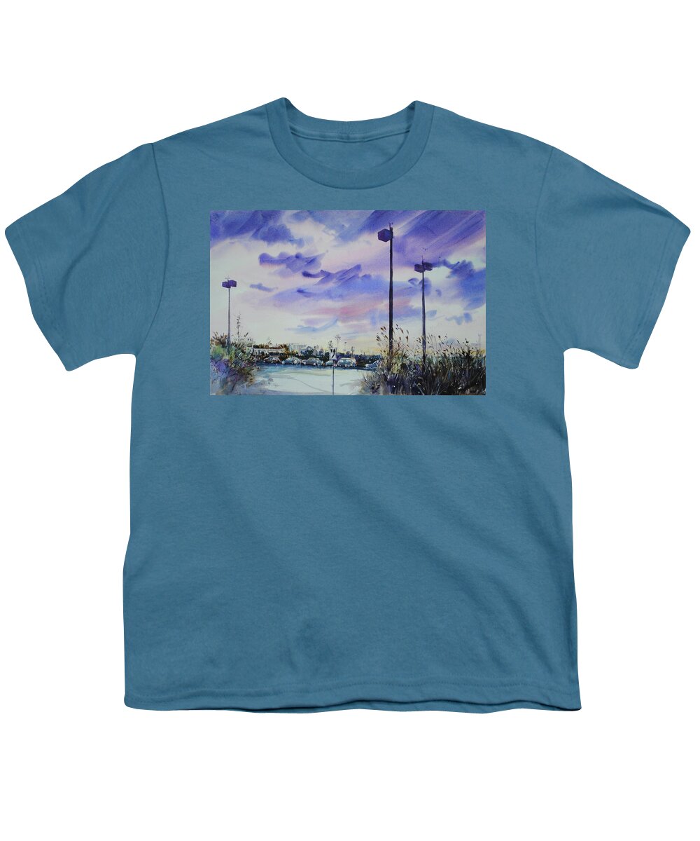 Visco Youth T-Shirt featuring the painting Coastal Beach Highway by P Anthony Visco