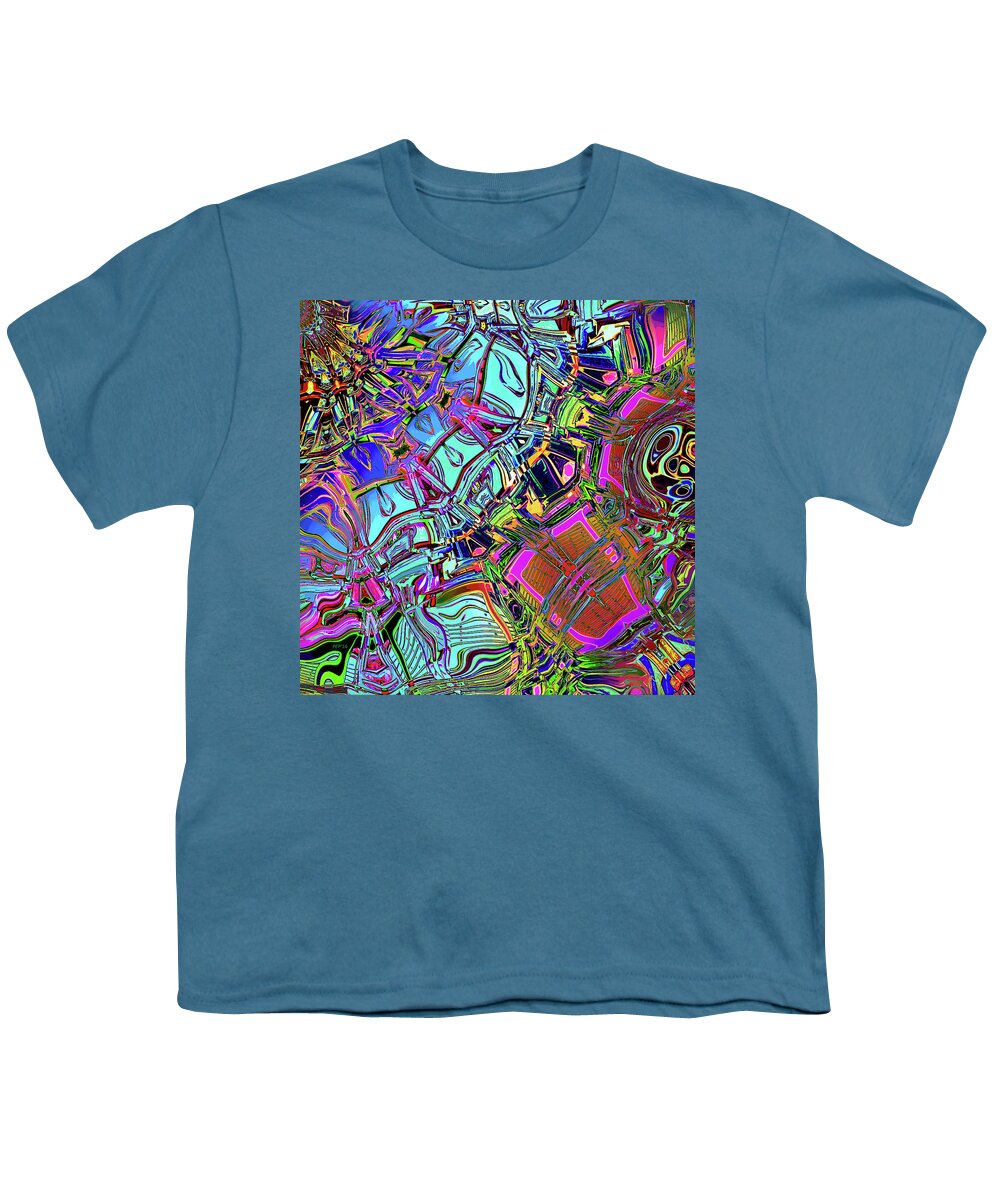 Collage Youth T-Shirt featuring the digital art Colorful Automotive Pop Art by Phil Perkins