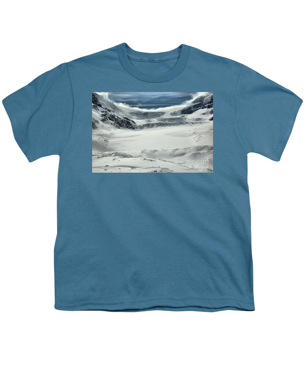 Columbia Icefield Youth T-Shirt featuring the photograph Columbia Icefield Winter Paradise by Adam Jewell