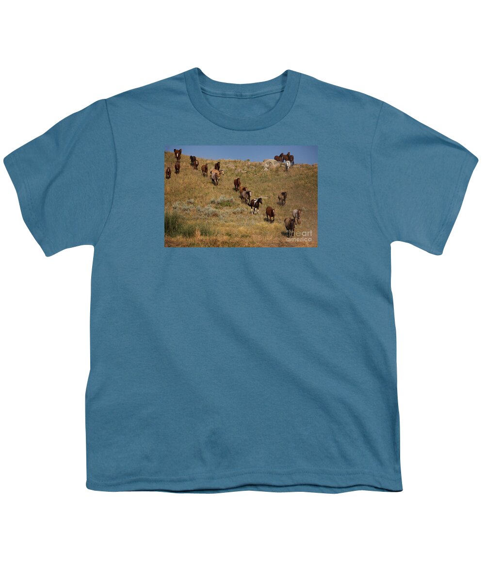 Terri Cage Photography Youth T-Shirt featuring the photograph Coming Down The Hill by Terri Cage